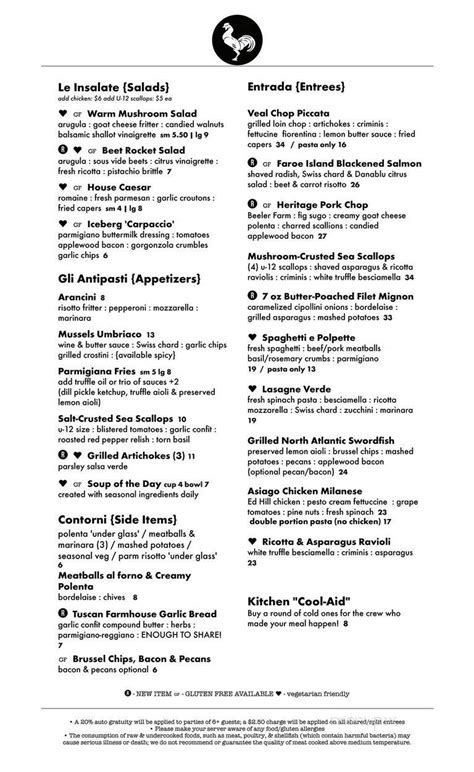 roost modern italian|roost menu dayton.